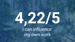 I can influence my own work, rating: 4.22/5