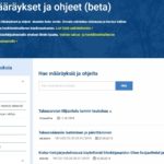 Käsikirjasivusto poistuu – tilalle Määräykset ja ohjeet -sivusto