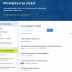 Vanha käsikirjasivusto poistunut – tilalla Määräykset ja ohjeet -sivusto