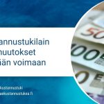 Tiedote kustannustukilain muutoksista